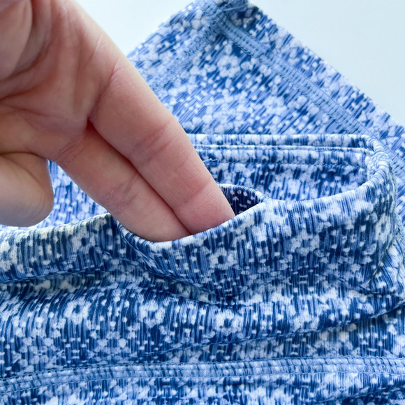 Gaiam Om Align Yoga Capri Leggings Womens Medium Blue Pilates Athleisure Active - Picture 7 of 12